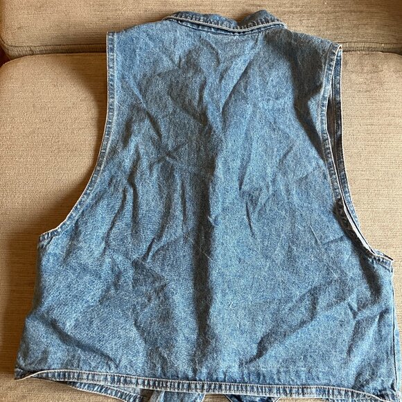 Vintage Vivaldi Denim/Jean Vest Size Medium - Picture 4 of 4